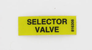 McElroy Part 816308 - SELECTOR VALVE LABEL for sale