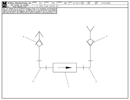 McElroy Part AT1214801 - 1-15 GPM FLOW METER KIT For Sale