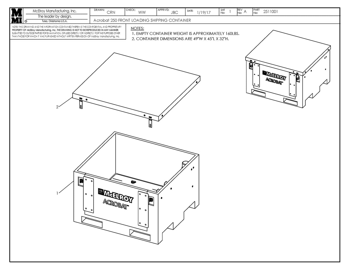 2511001 - Acrobat Front Loading Shp Cntr