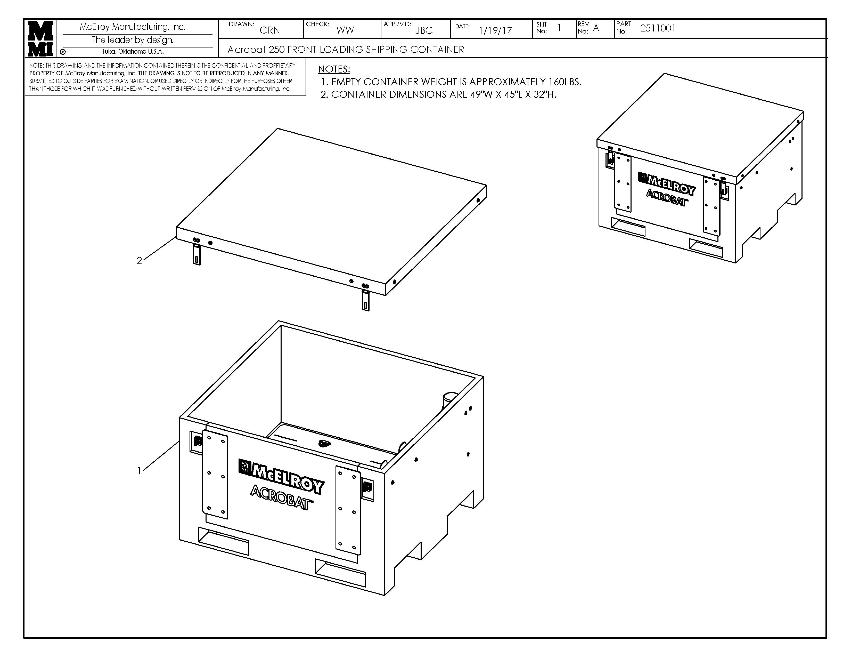 2511001 - Acrobat Front Loading Shp Cntr