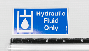 McElroy Part 8163106 - HYD OIL SPECIFICATION LABEL for sale