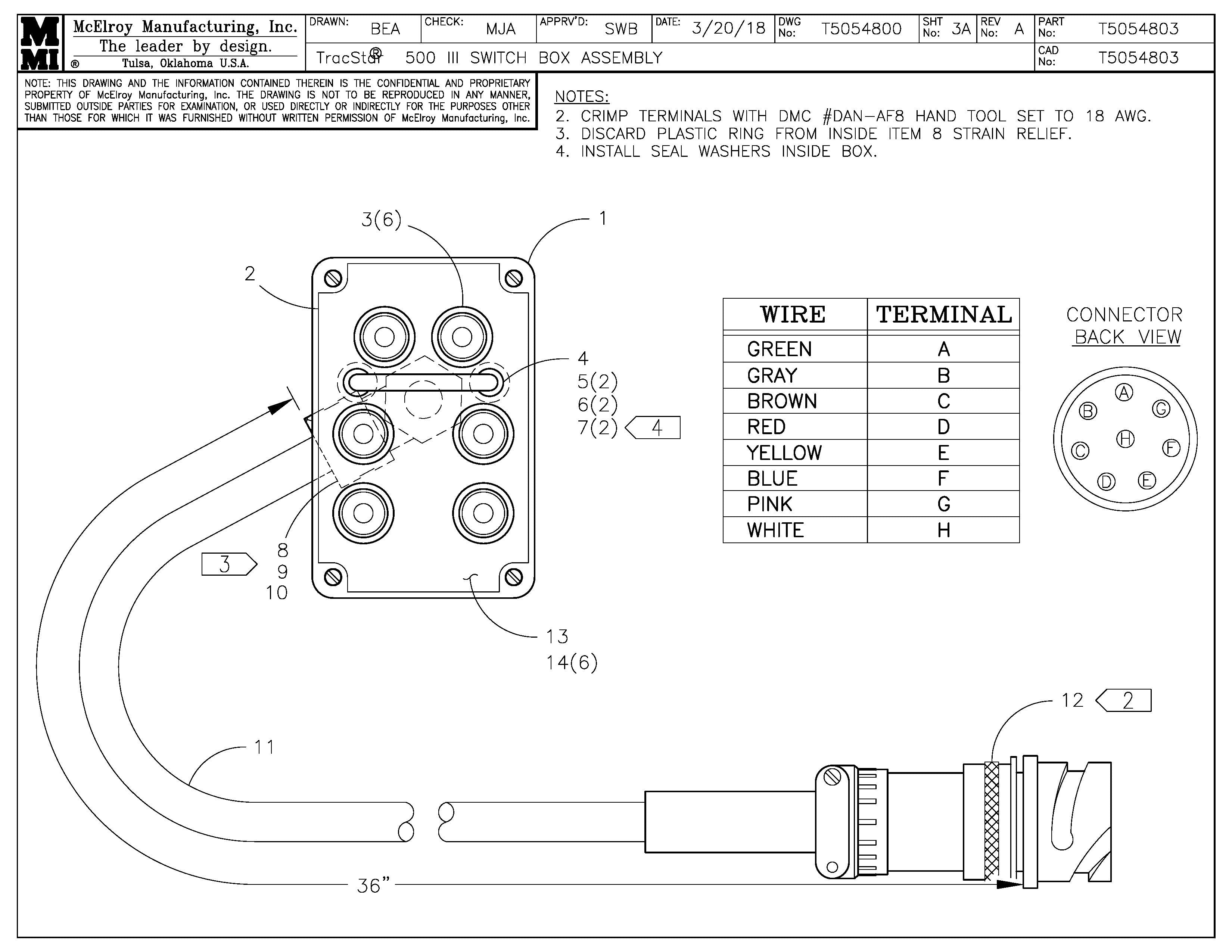 T5054803 - T500 III Switch Box Assembly