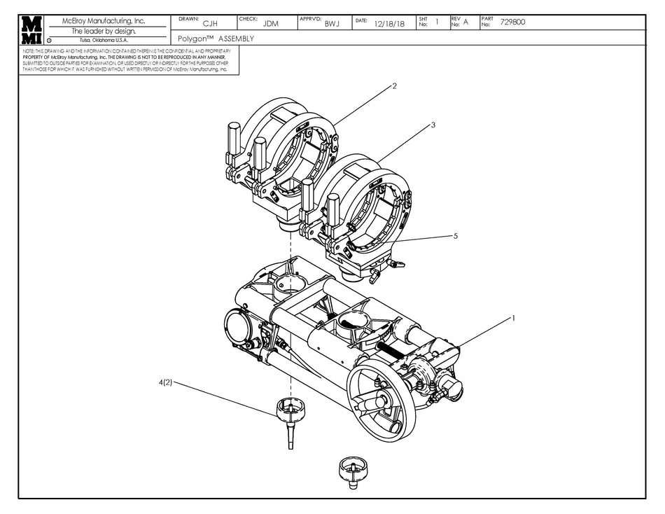 McElroy Part 729801 - POLYGON 400PSI ASSY for sale