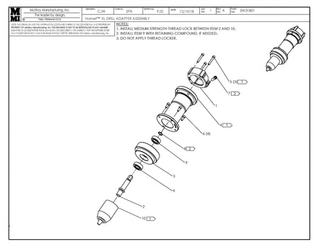 SW31801 - Hornet Xl Drill Adapter Assembly