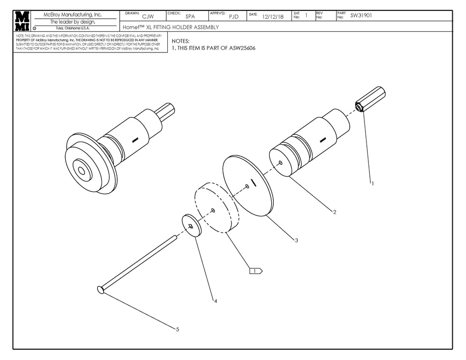SW31901 - Hornet Xl Ftg Holder Assembly