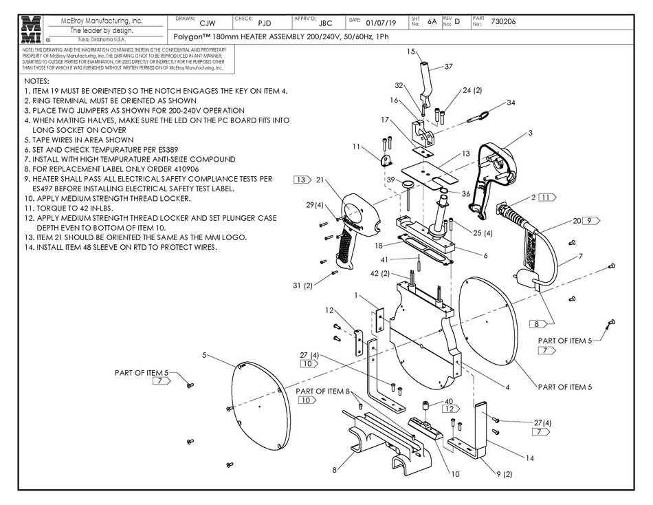McElroy Part 730206 - OBSOLETE & REPL BY 724401 For Sale
