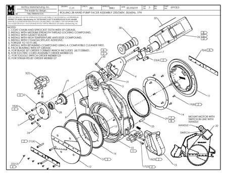 McElroy Part 899303 - RLG 28 HP 240V FACER ASSY for sale
