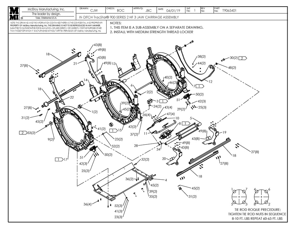 T9065401 - In-Ditch T900S2 Hf 3J Assembly