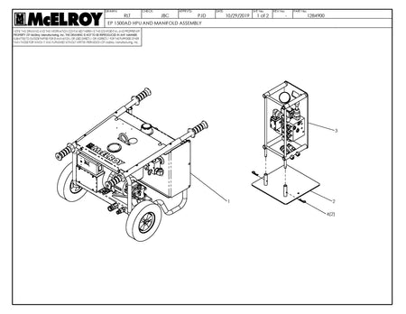 McElroy Part 1284902 - EP1500AD 240V HPU & MNFLD ASSY for sale