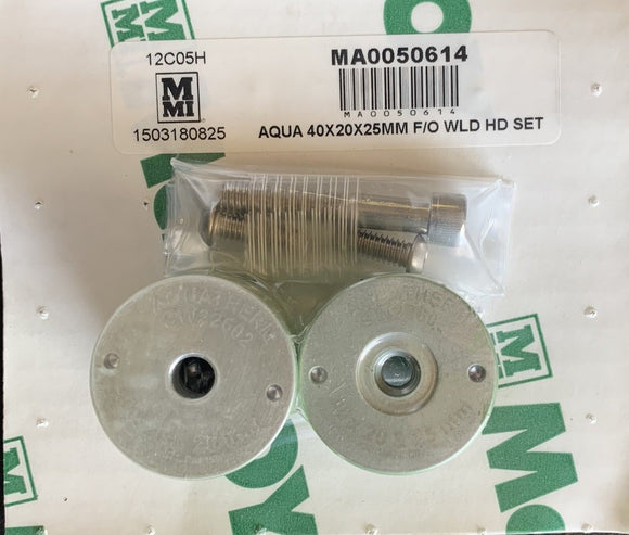 MA0050614 - 40mm X 20mm - 25mm McElroy Fusion Outlet Weld Head Set for Polypropylene