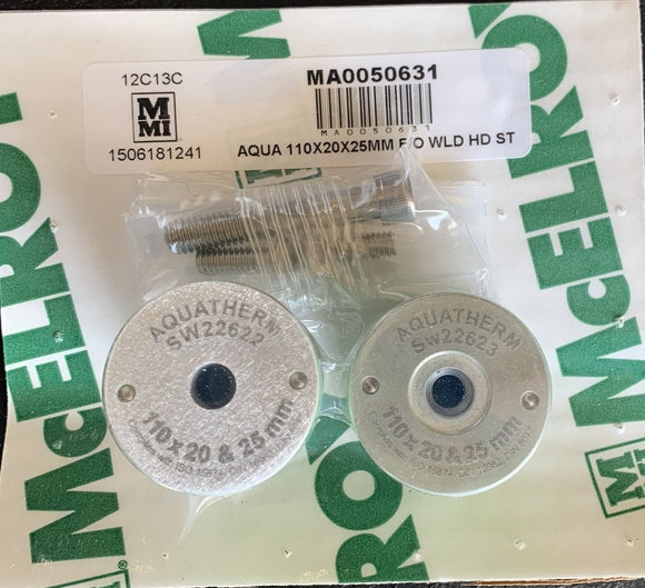 110X20X25mm McElroy Fusion Outlet Welding Head Set for Polypropylene