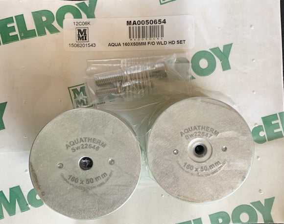 160mm X 50mm McElroy Fusion Outlet Weld Head Set