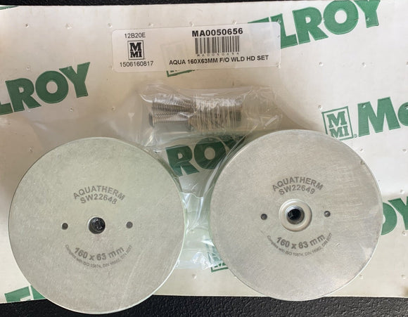MA0050656 - 160mm X 63mm McElroy Fusion Outlet Weld Head Set for Polypropylene